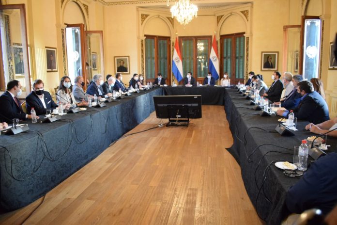 Reuniones en Palacio de Gobierno. Foto: Presidencia.