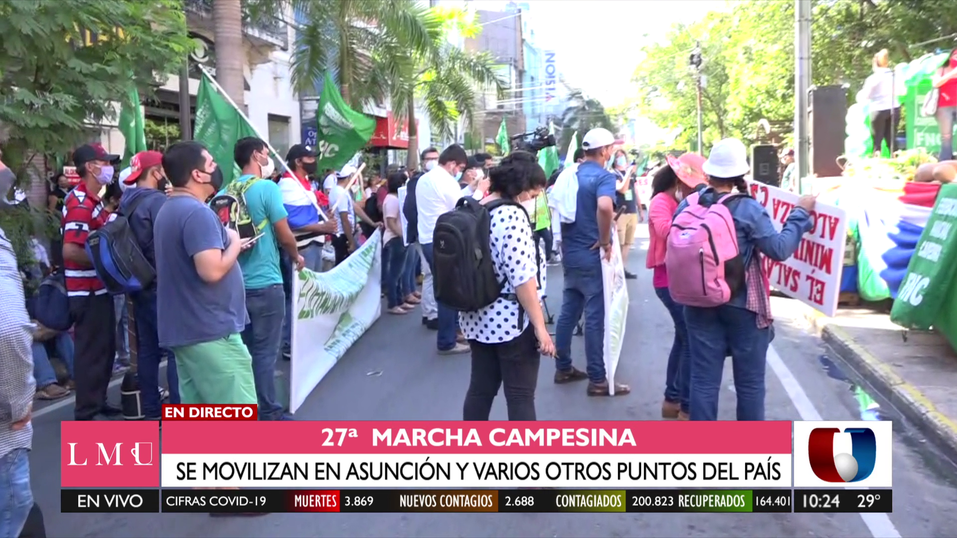 Vigesimoséptima marcha campesina. Foto: captura de pantalla.