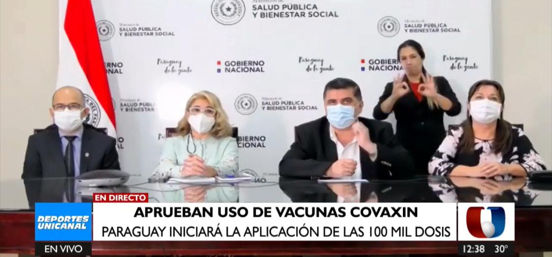 Conferencia de prensa en el Ministerio de Salud. Foto: captura de pantalla.