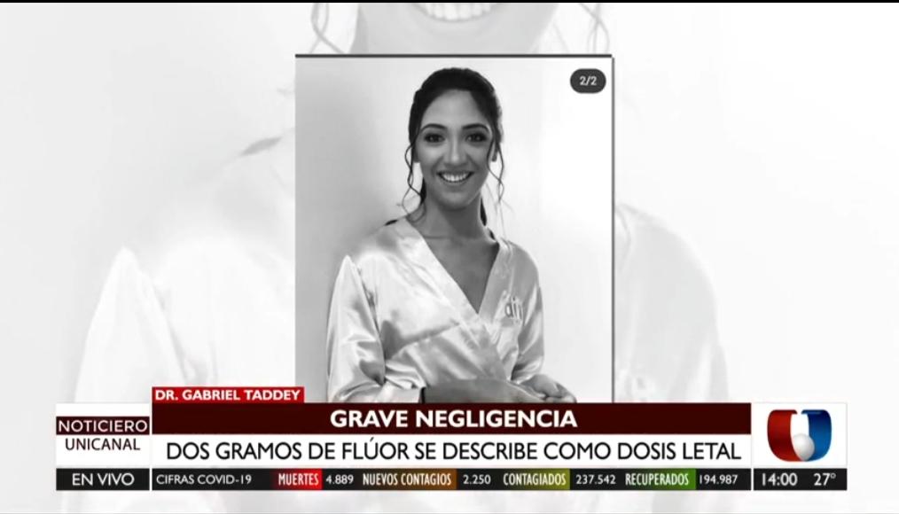María Sol Chávez Franco, de 22 años, falleció por intoxicación con flúor.