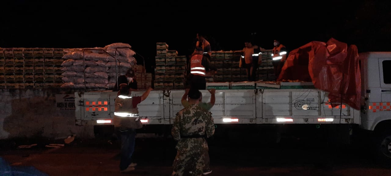 Productos frutihortícolas donados a Emergencia Nacional