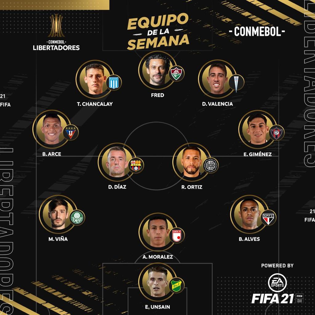 Richard Ortiz y Enzo Giménez en el once ideal de la semana