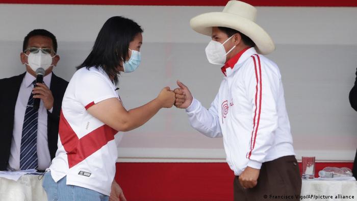 Keiko Fujimori y Pedro Castillo, candidatos para la presidencia de Perú. Foto: gentileza.