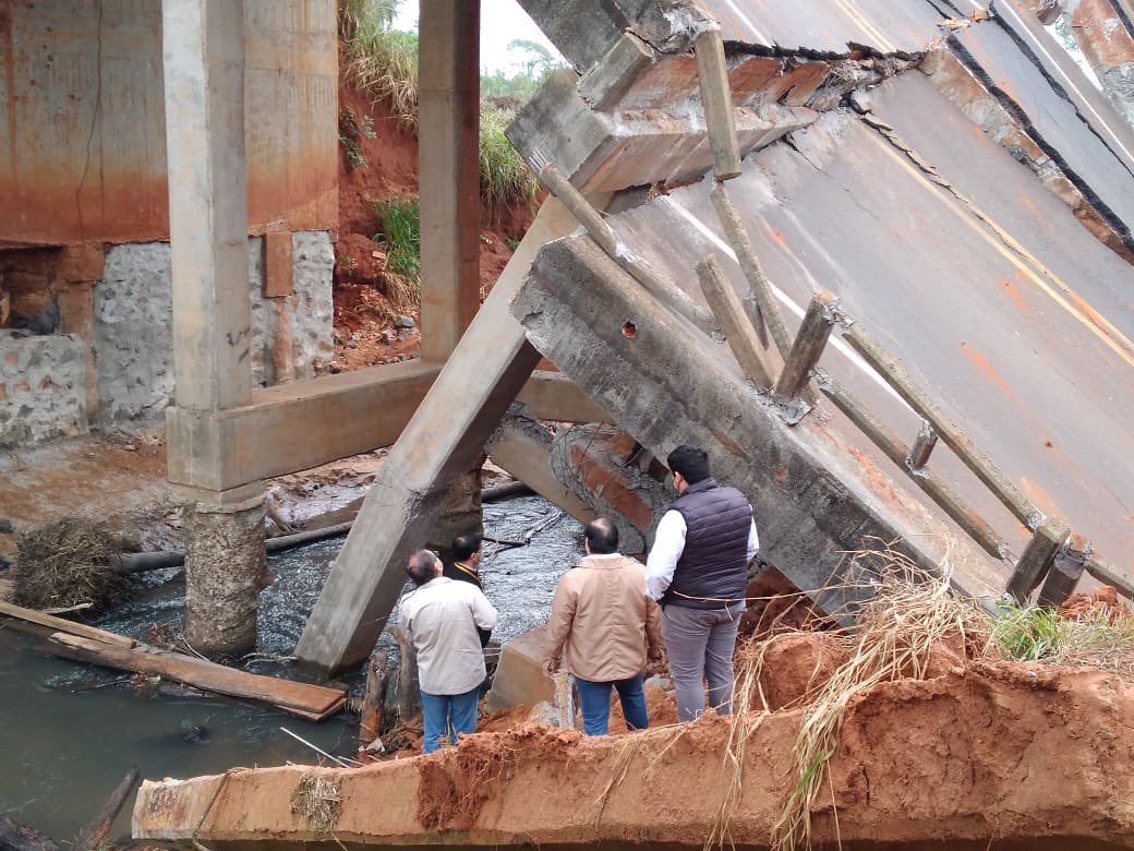 MOPC realizó verificación técnica del puente que colapsó en Tacuatí