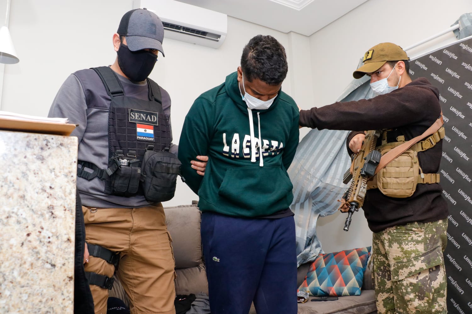 Tras un operativo realizado por agentes de la SENAD en PJC, fue capturado Leonardo Silva de Souza. Foto: gentileza.