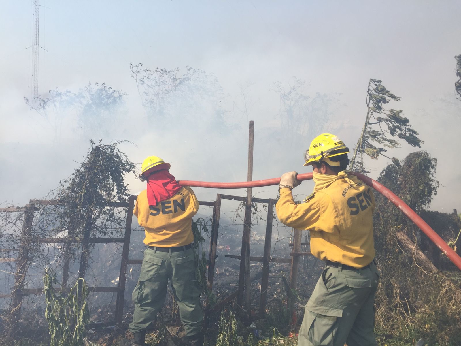 Reportan incendio de gran magnitud en barrio Santa Ana