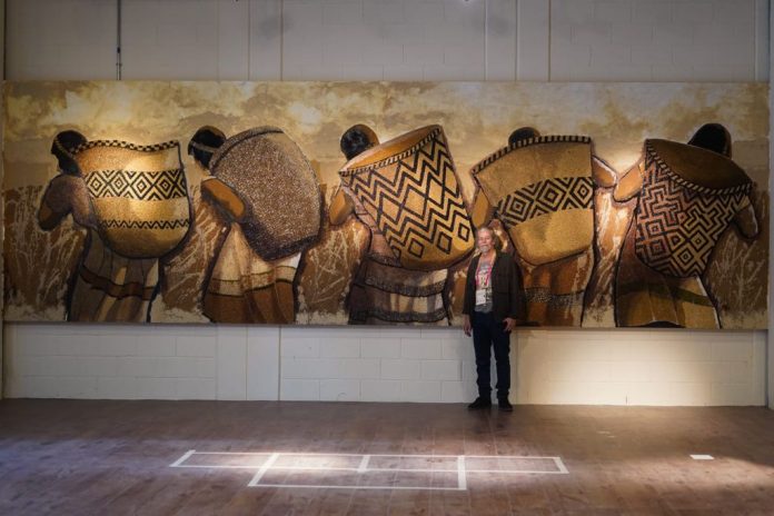 “La recolección de los frutos”, el mural de “Koki” Ruiz para la Expo de Dubái