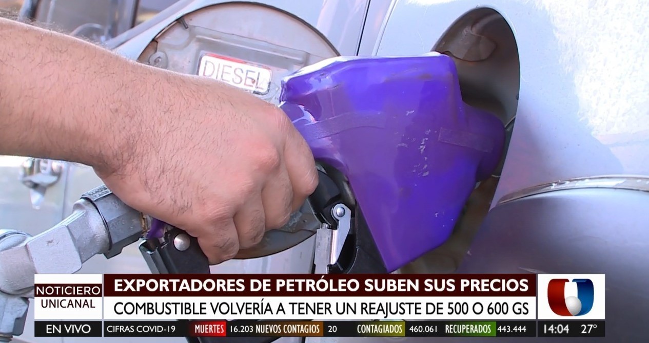 Precio del combustible aumentará entre G. 500 a G. 600
