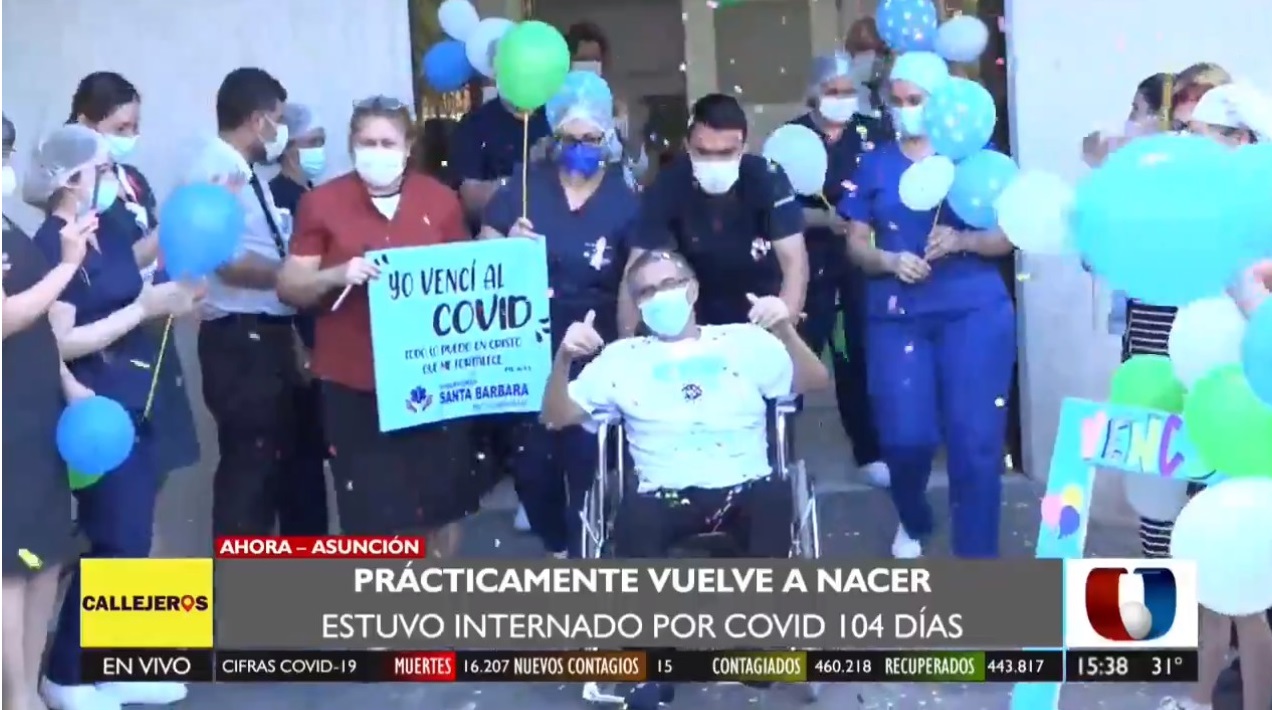 don Hugo Leguizamón recibió el alta médica luego de 104 días