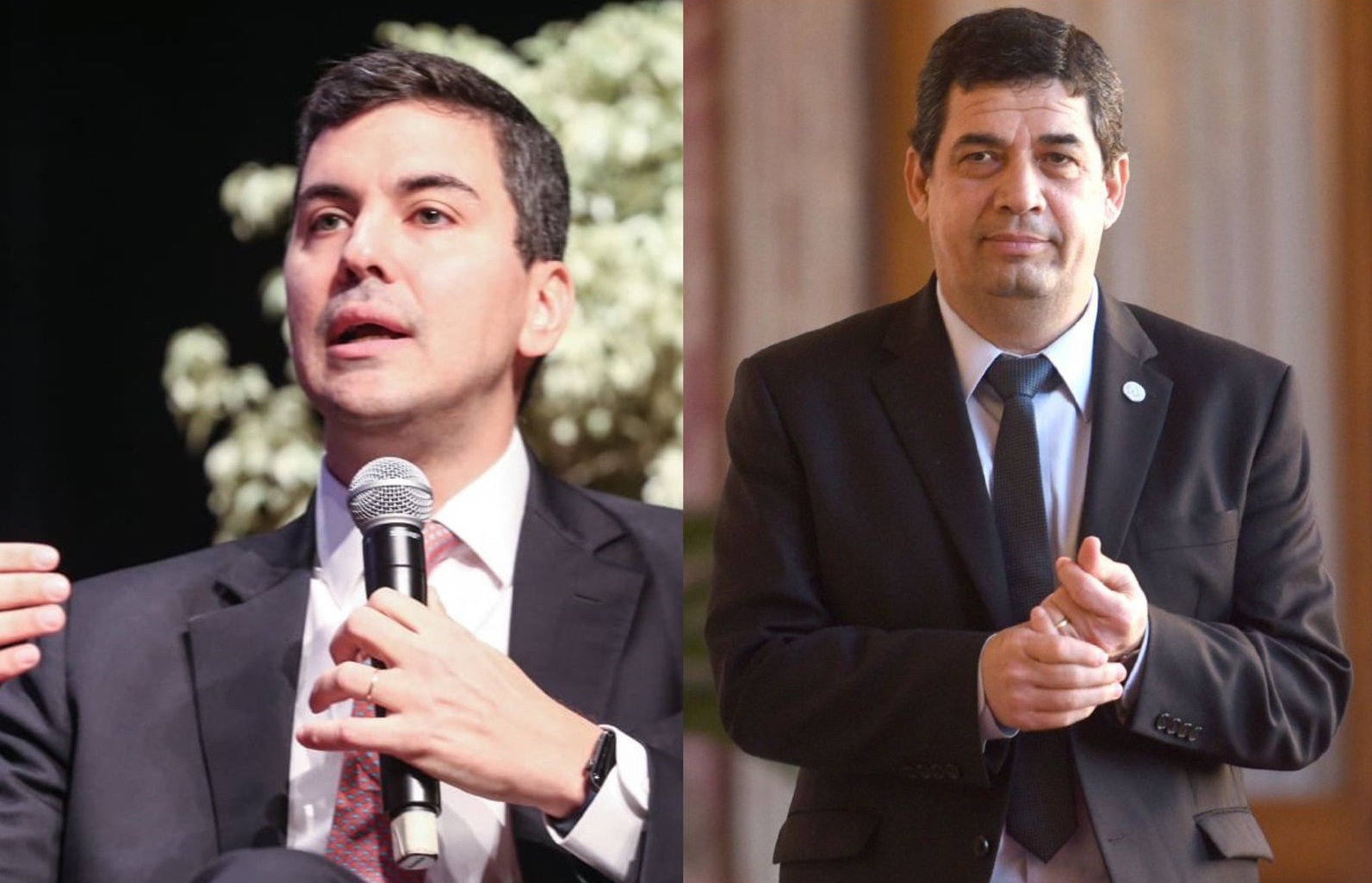 Santiago Peña y Hugo Velázquez, precandidatos por la ANR para las Generales del 2023.