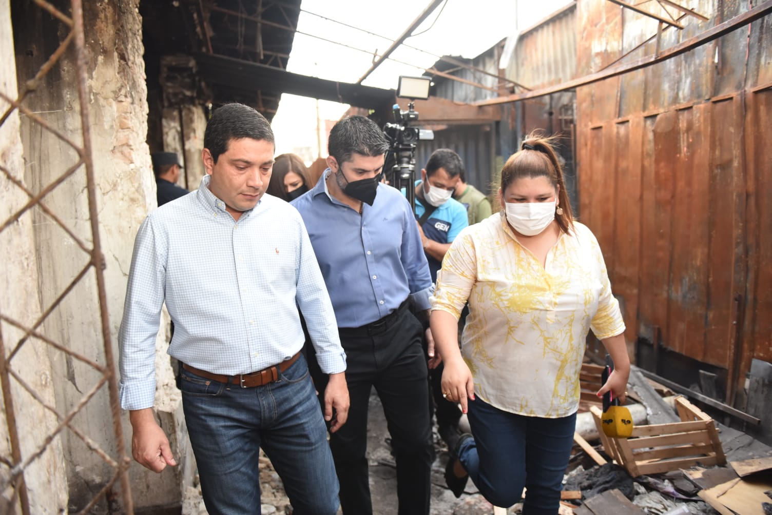 Recorrido del intendente de Asunción, Óscar Rodríguez, en le Mercado 4. Foto: gentileza.