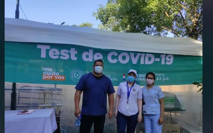 Podés vacunarte o acceder al testeo de Covid-19 en Caacupé. Foto: Salud