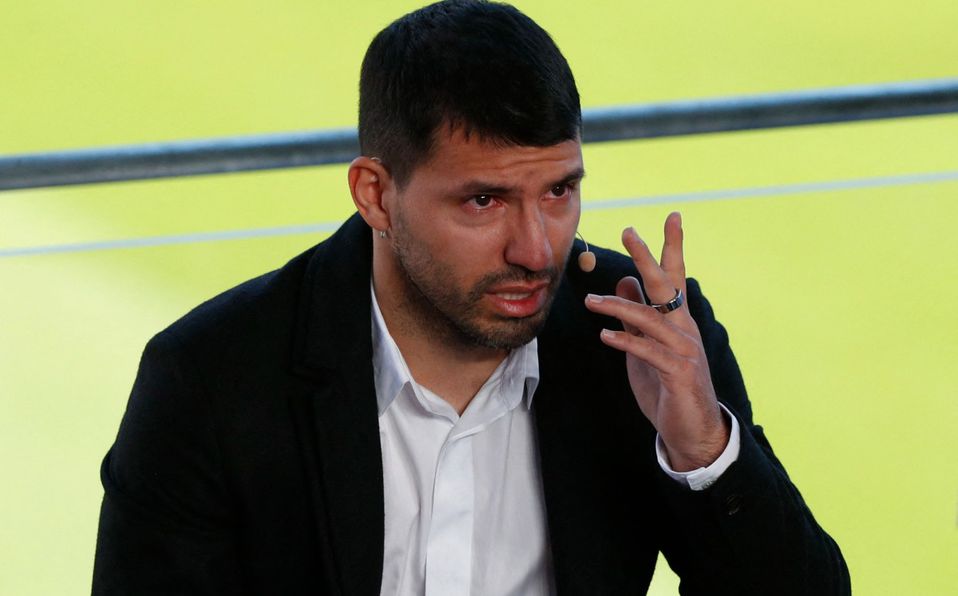 Sergio Agüero en conferencia de prensa.