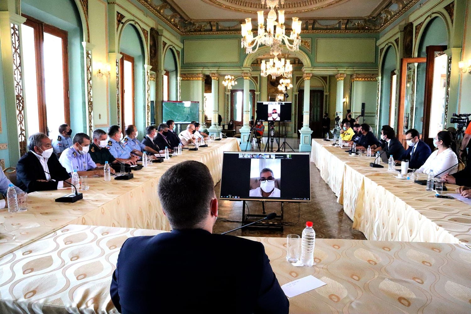 Reunión de autoridades del Ejecutivo en Palacio de Gobierno. Foto: gentileza.
