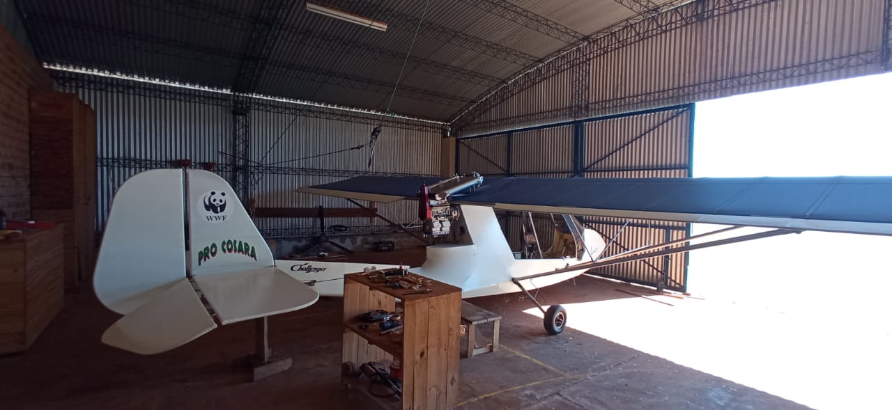 Con el fin de seguir monitoreando el San Rafael, Pro Cosara pide ayuda para reparar ultraliviano. Foto: gentileza.