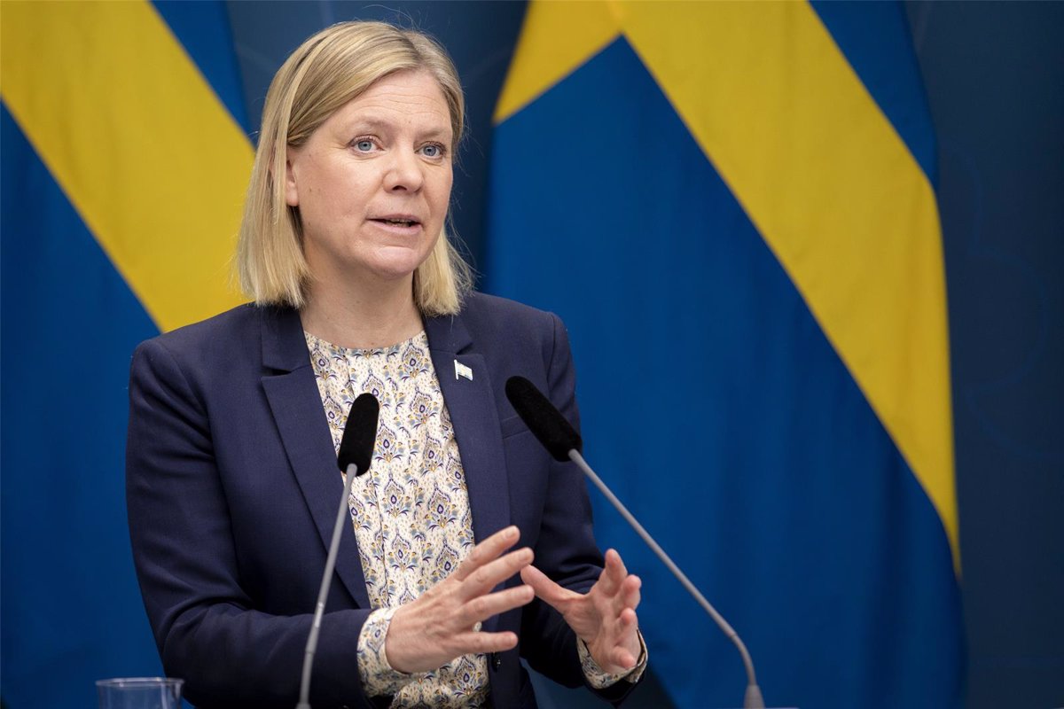 Magdalena Andersson, primera ministra de Suecia. Foto: NINNI ANDERSSON