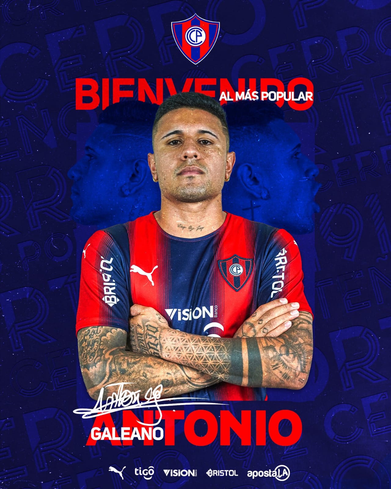 Oficial: Cerro Porteño presenta a Antonio Galeano como nuevo refuerzo