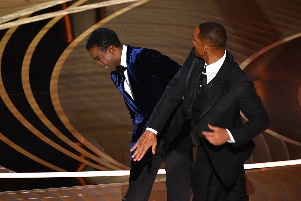Will Smith irrumpió en el escenario y golpeó al comediante Chris Rock. Foto: gentileza.