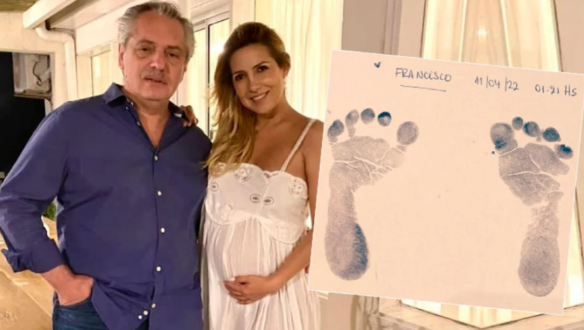 Nació Francisco, el segundo hijo del presidente argentino, Alberto Fernández. Foto: gentileza.