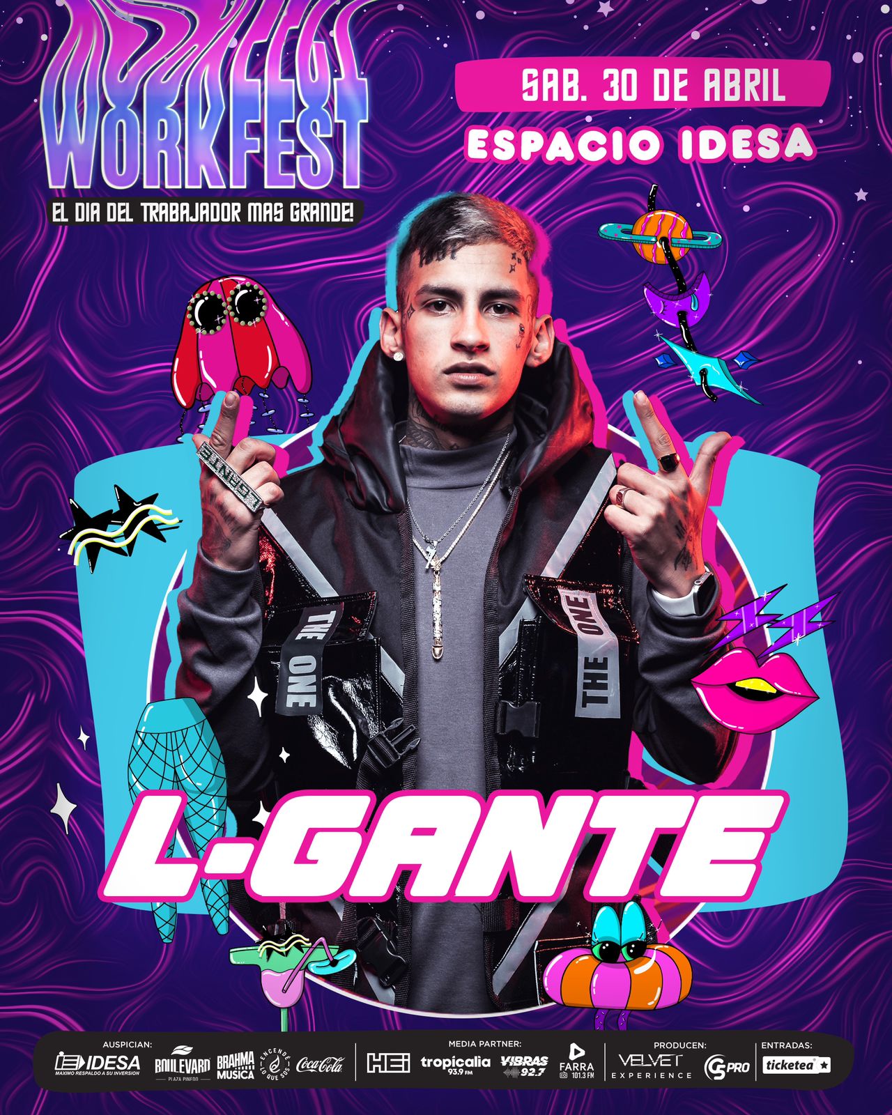 ¡L-Gante se suma al Workfest 2022 este sábado!