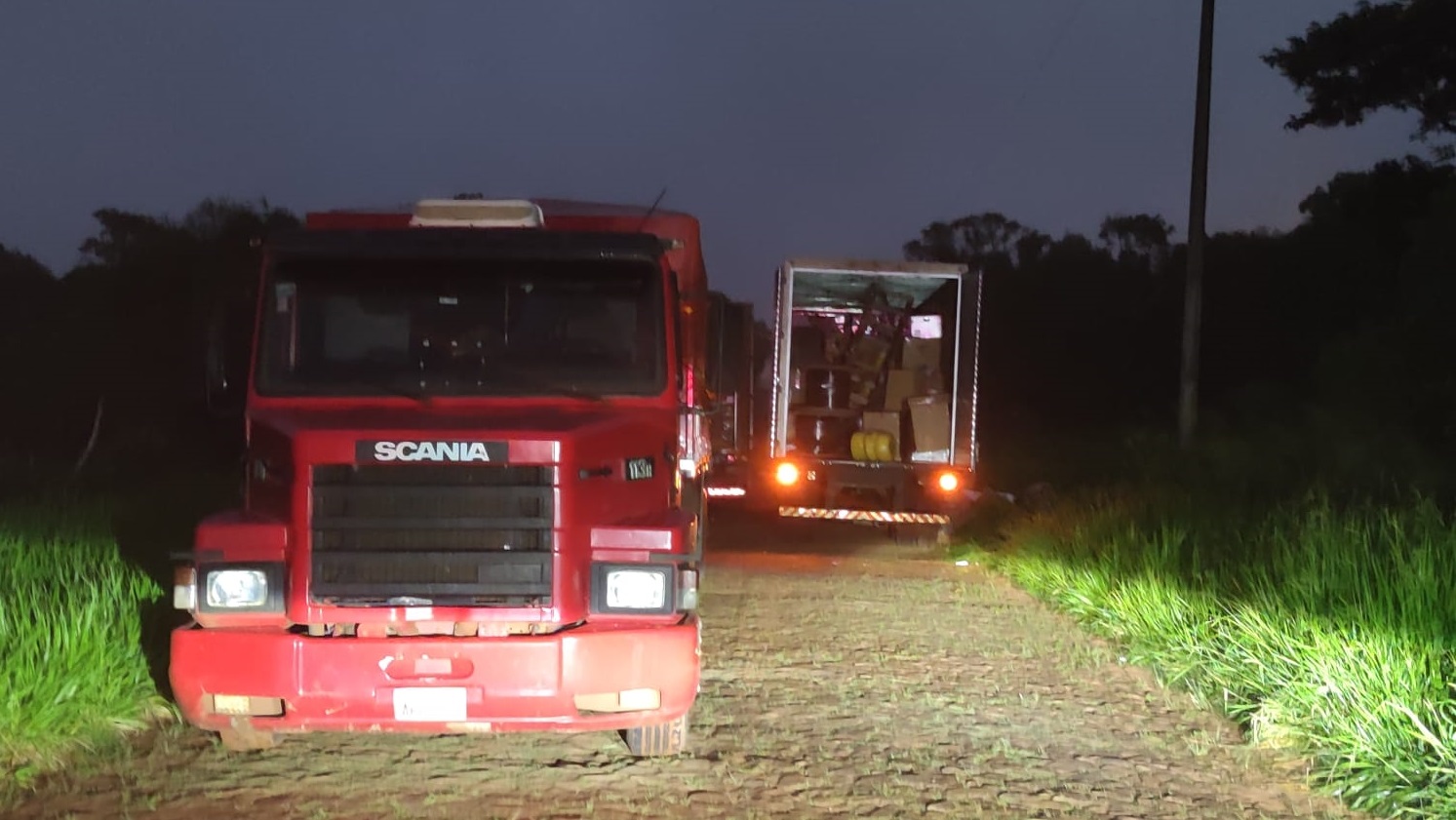 Delincuentes simulan ser policías y asaltan transporte de encomiendas en Caaguazú. Foto: gentileza.
