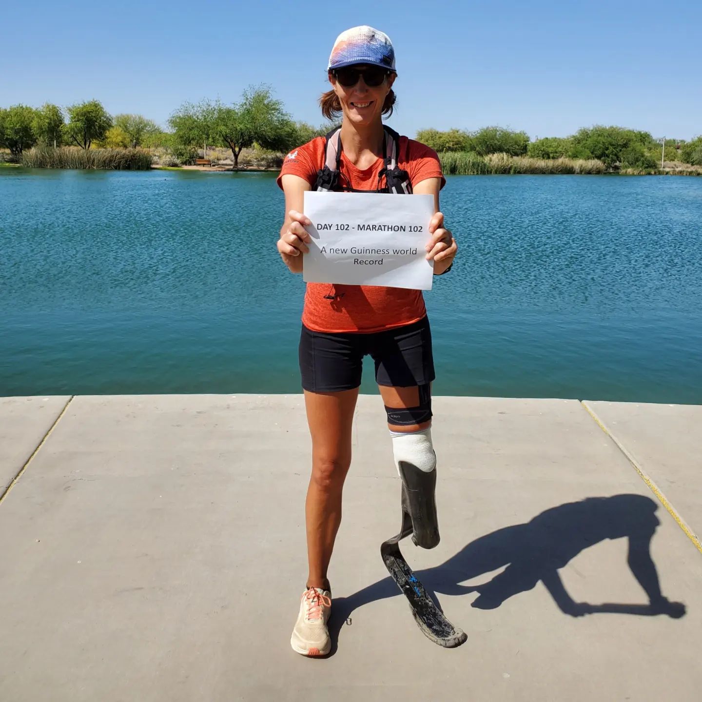 Con una prótesis en la pierna, corrió 42 kilómetros por más de tres meses superando todos los obstáculos. Foto: gentileza.