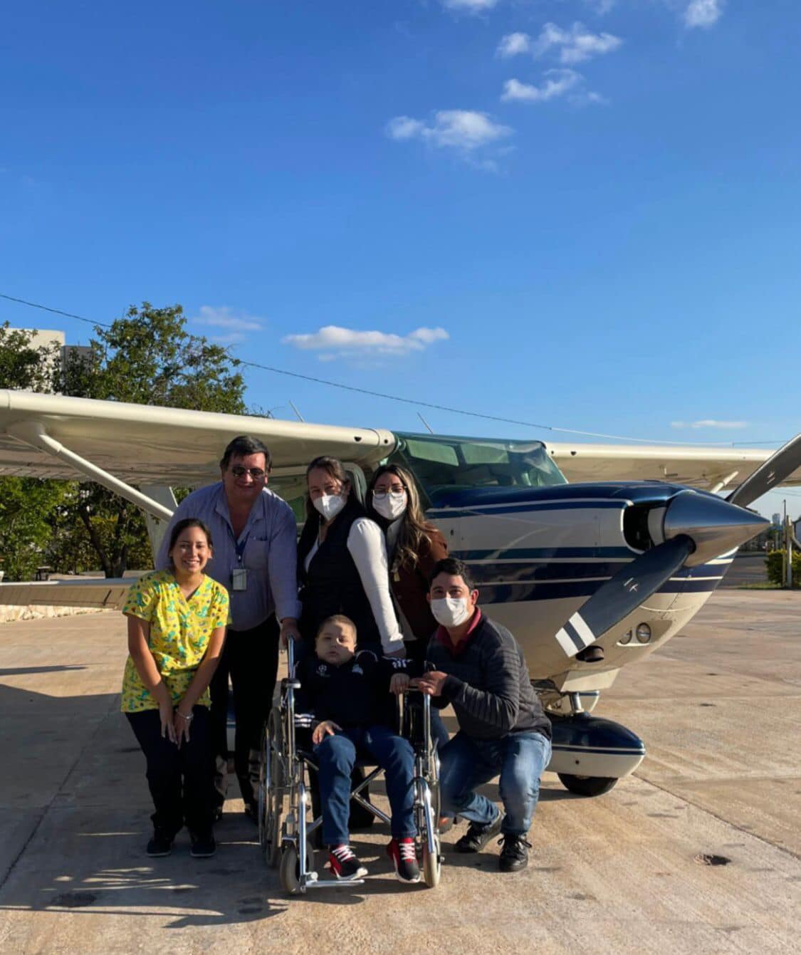 Enzo, el paciente con leucemia que cumplió su sueño de volar