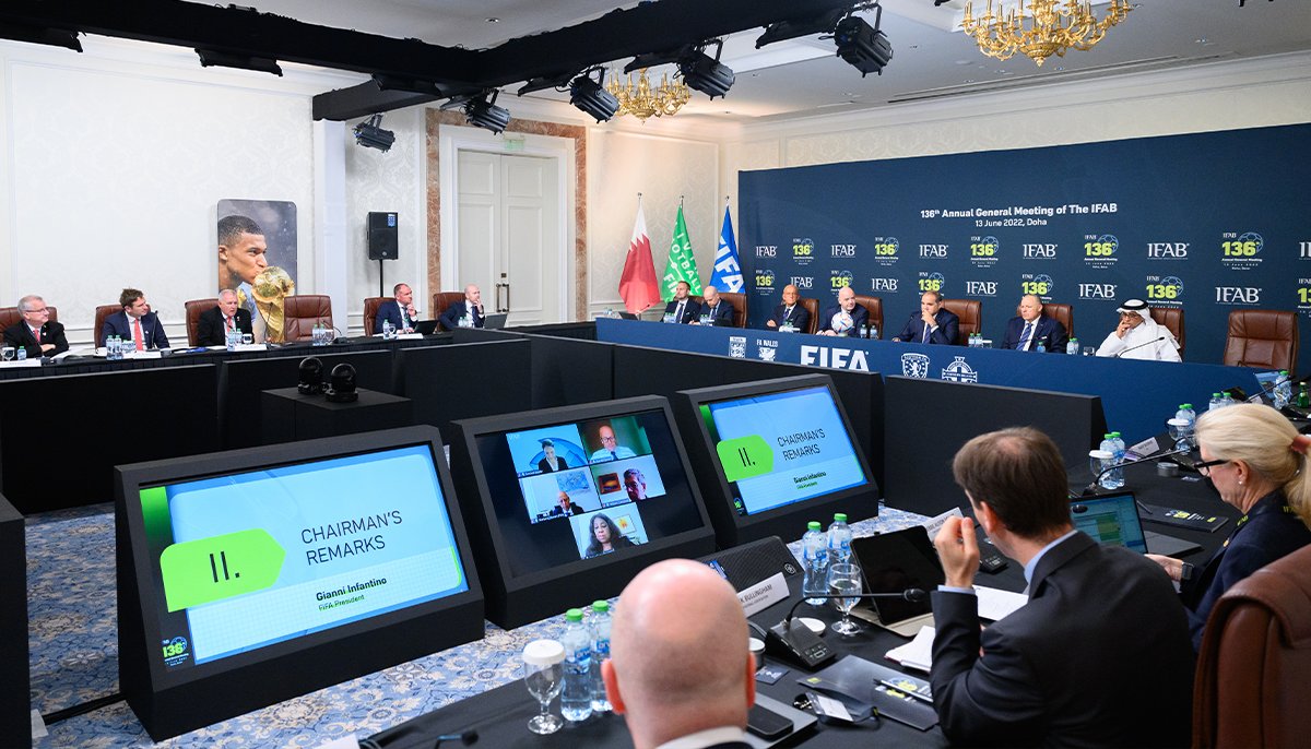 136ª Asamblea General Anual del IFAB. Foto: FIFA.