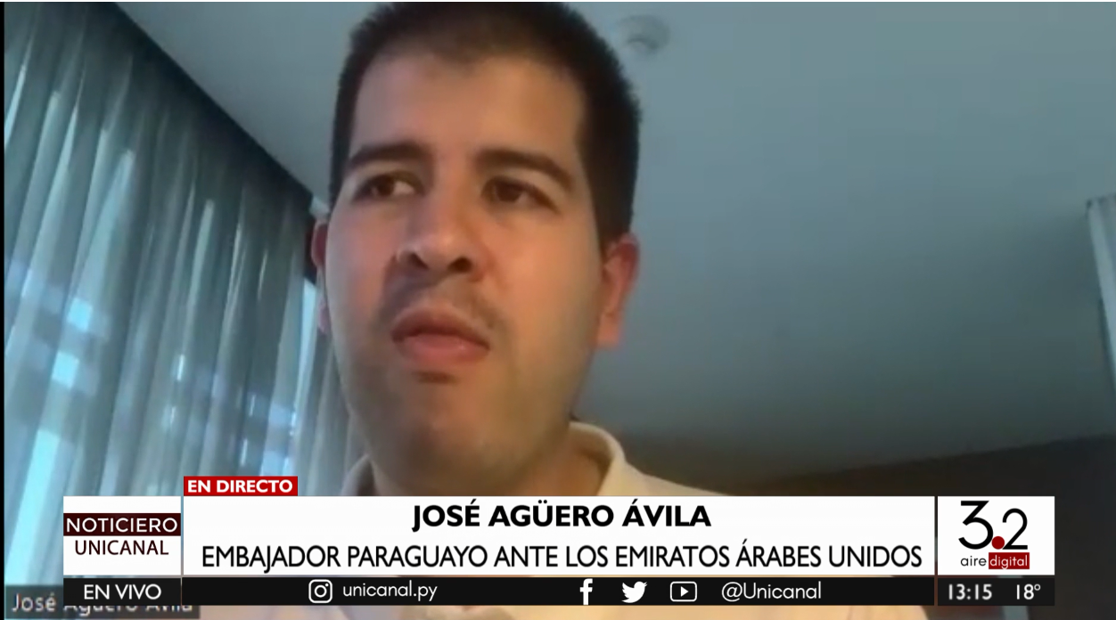 José Agüero Ávila, embajador paraguayo ante los Emiratos Árabes,