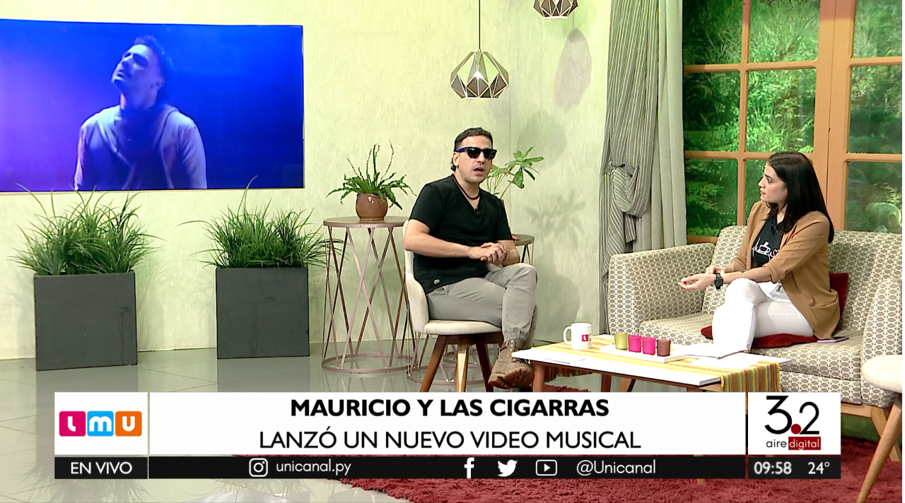 Mauri Rodas junto a Majo Peralta en los estudios de LMU