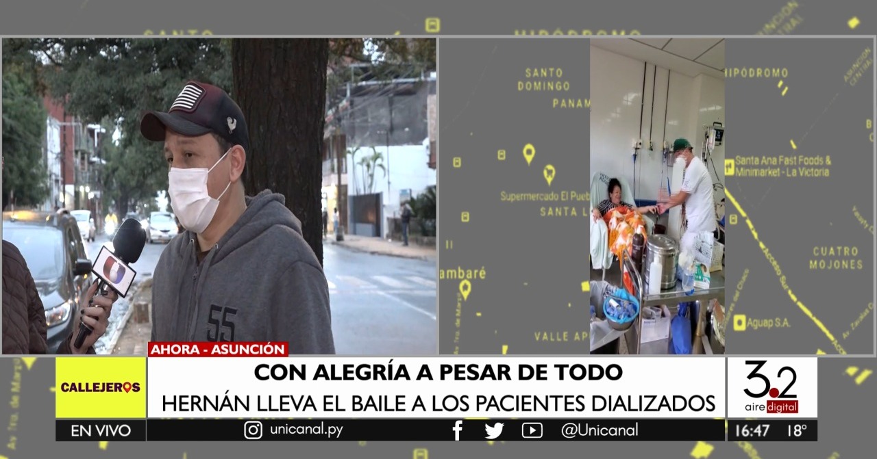 Lic. Hernán León, enfermero del área de Nefrología del Hospital de Clínicas