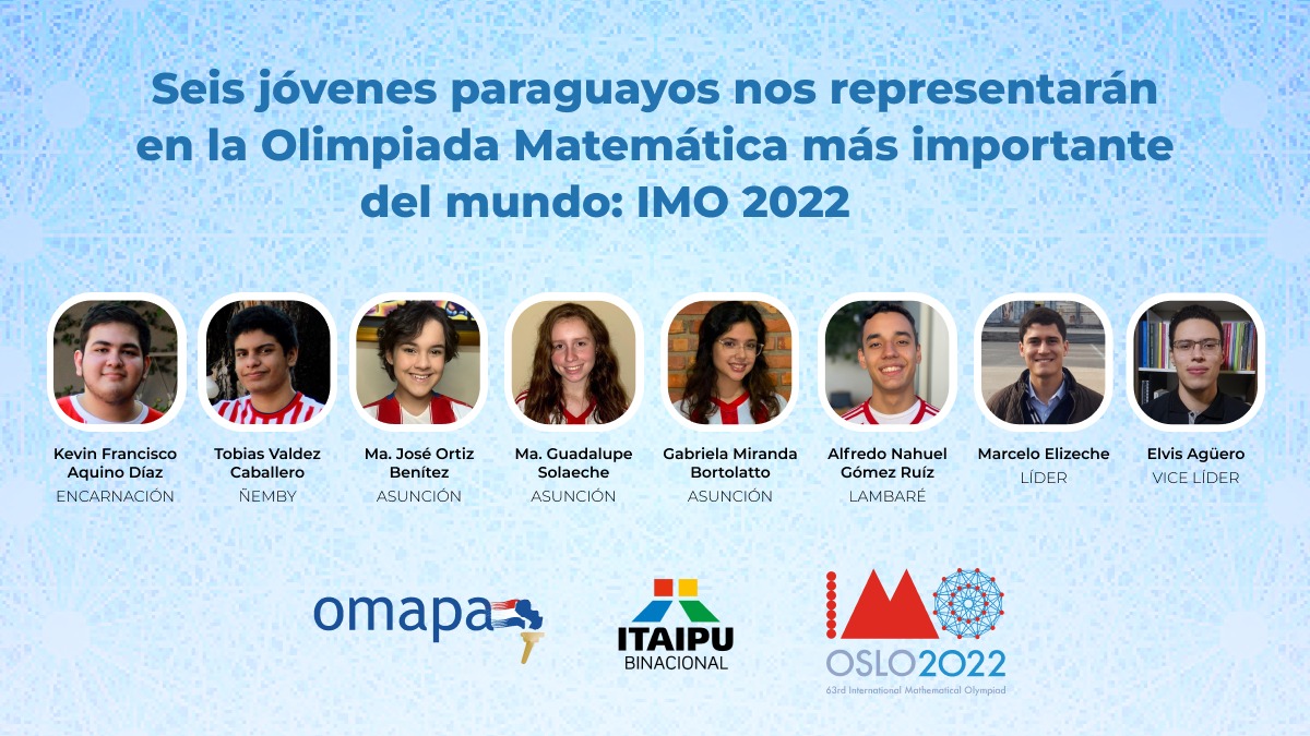 Jóvenes paraguayos competirán Olimpiada Internacional de Matemáticas.