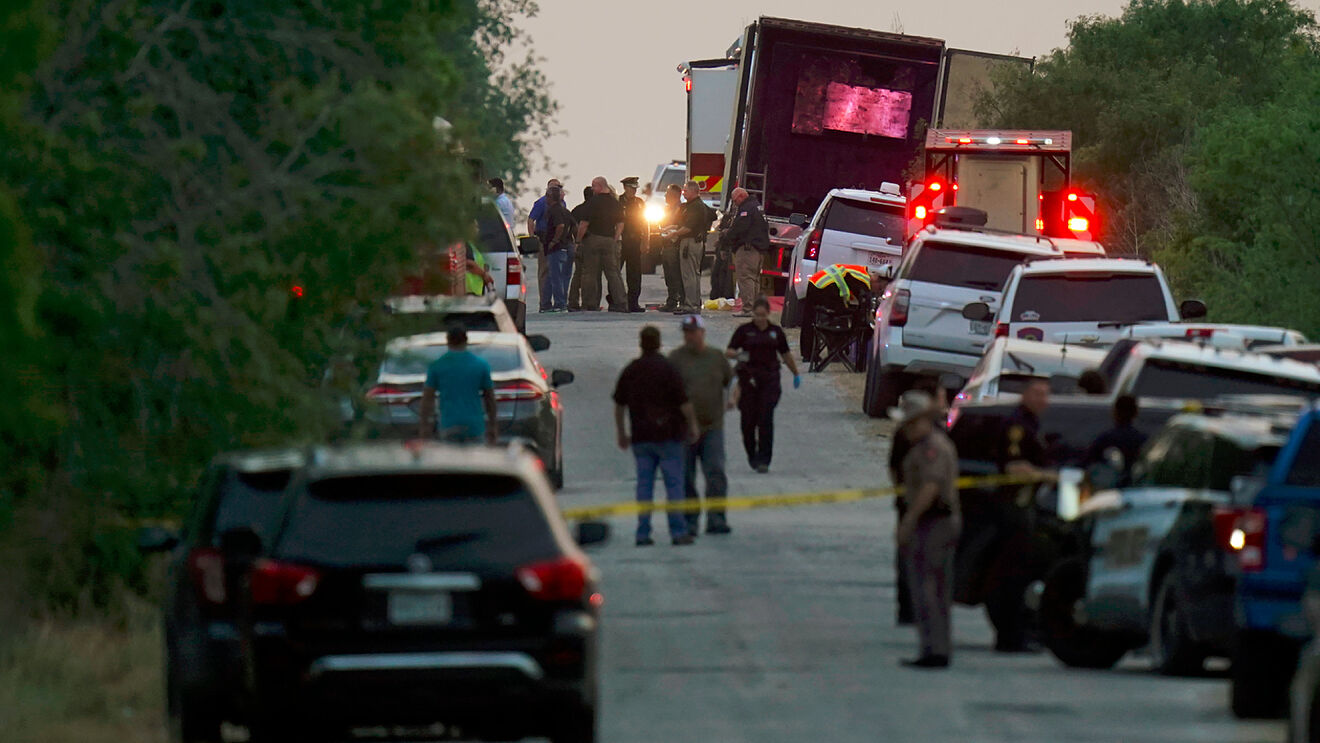 Detenidos por muerte de migrantes en Texas se exponen a pena de muerte. Foto: AFP.