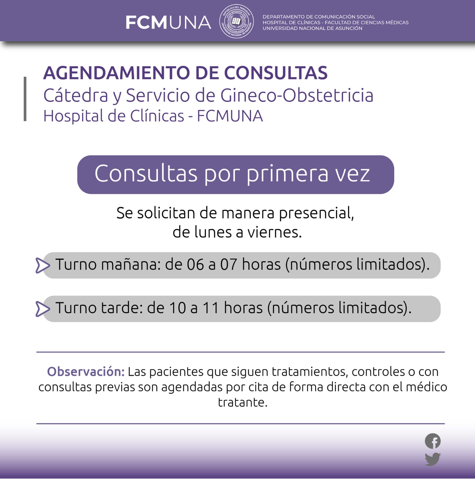 Agendamiento de consultas en Servicio de Gineco-Obstetricia en Clínicas se hace de manera presencial. Foto: Gentileza.