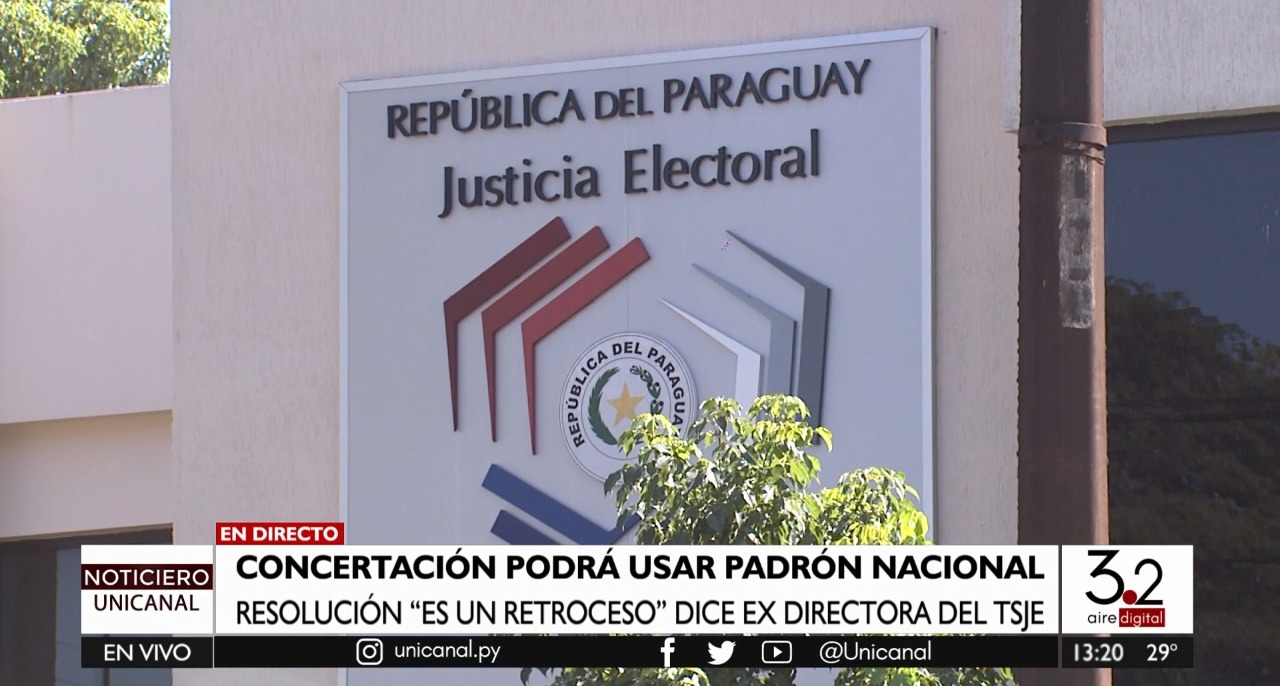 Uso de padrón nacional por la Concertación: 