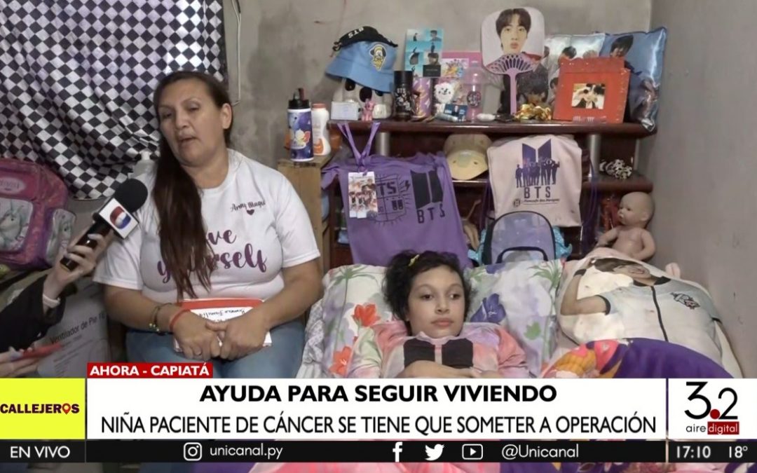 Madre ruega ayuda para su hija de 12 años con tumor cerebral