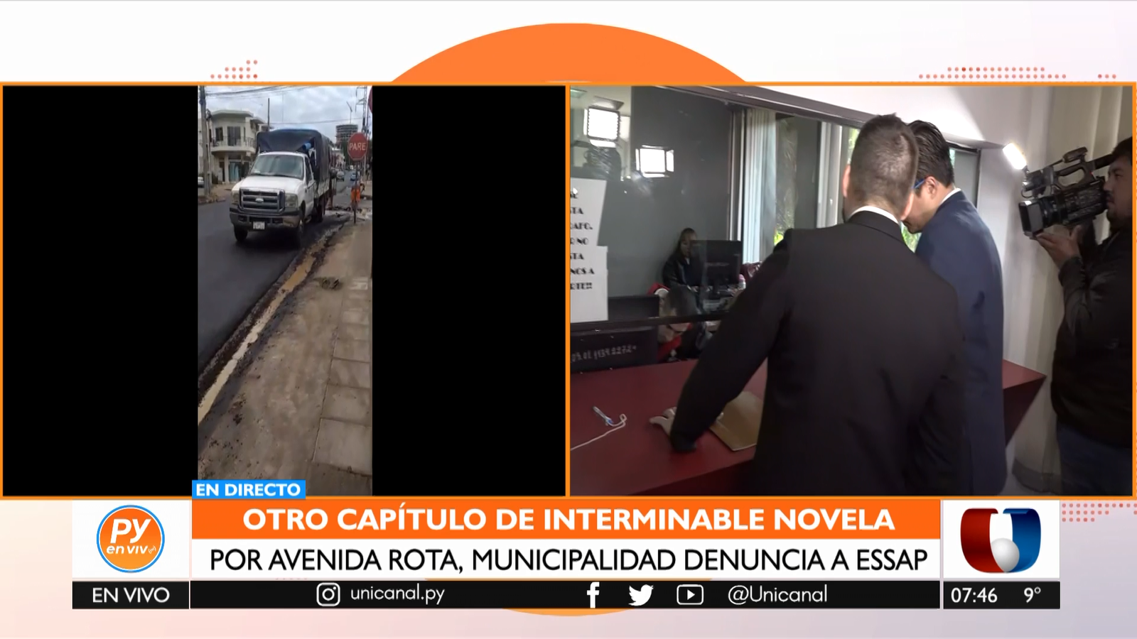 Comuna capitalina presentó denuncia penal contra ESSAP. Foto: Captura de pantalla.