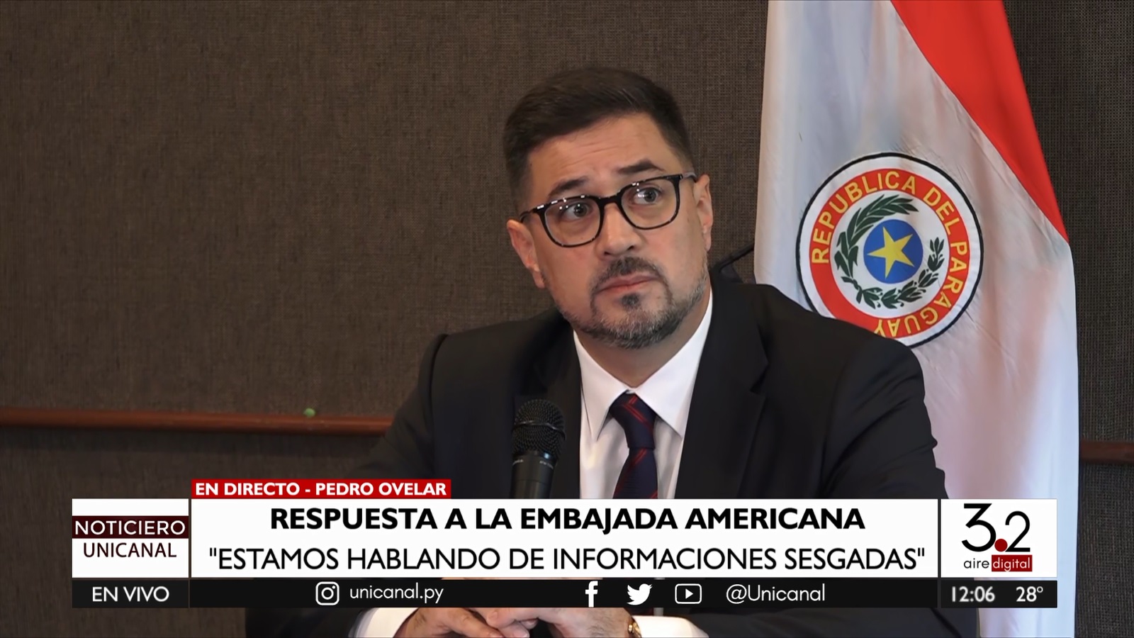 Pedro Ovelar, abogado del exmandatario, Horacio Cartes. Foto: Captura de pantalla.