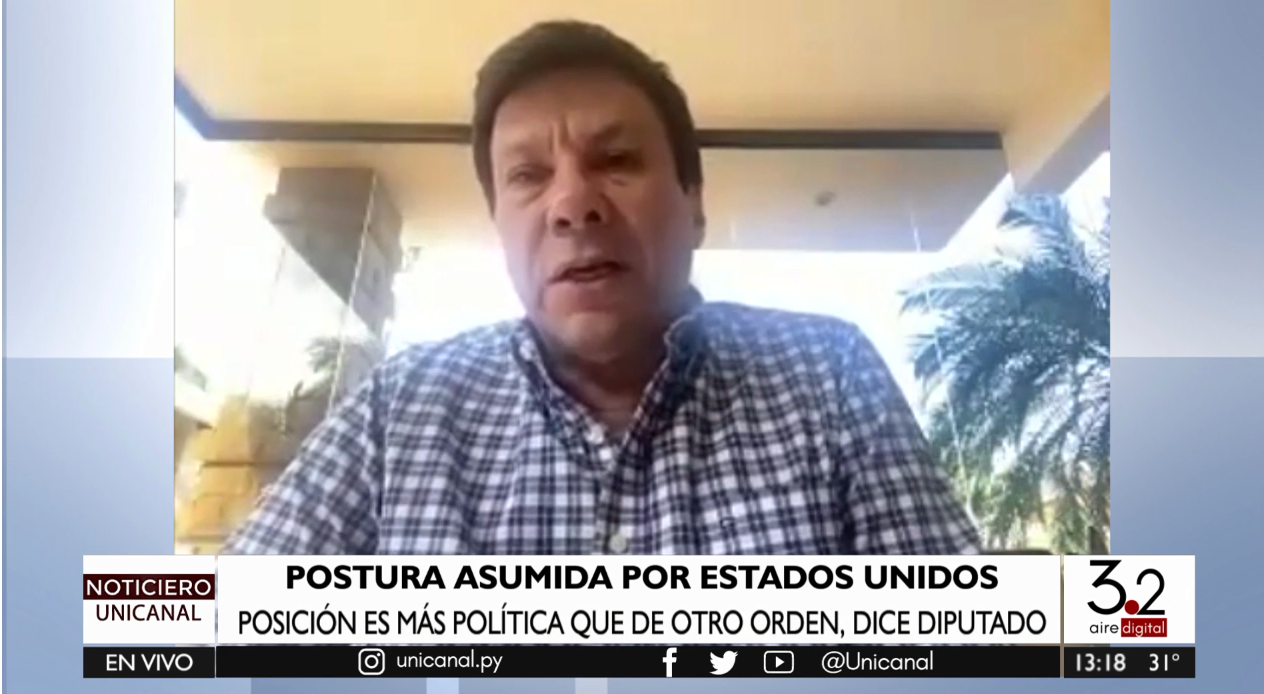 Posición de EE.UU. contra Cartes es más política que de otro orden, asegura Harms