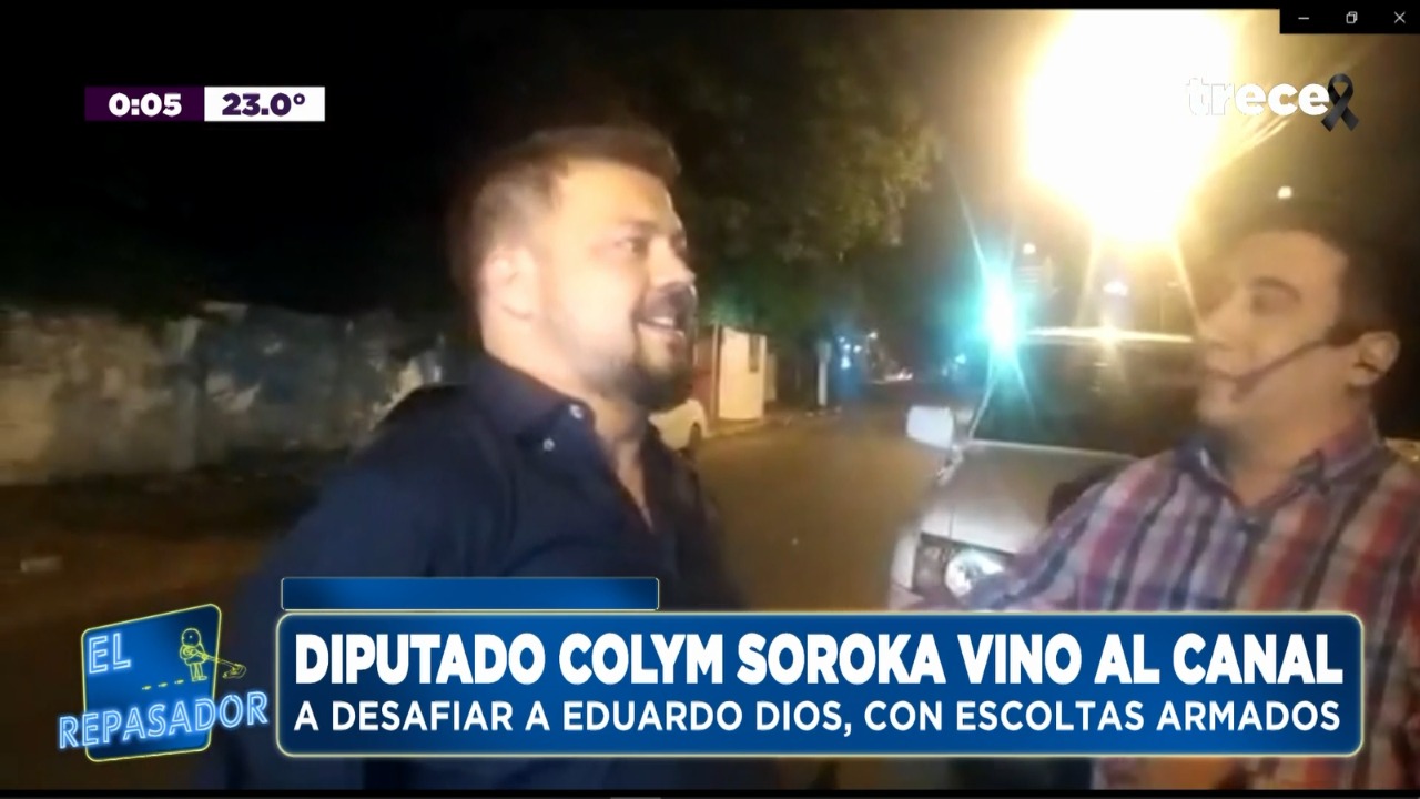 Soroka buscó amedrentar a periodista con hombres armados. Foto: Captura de pantalla.