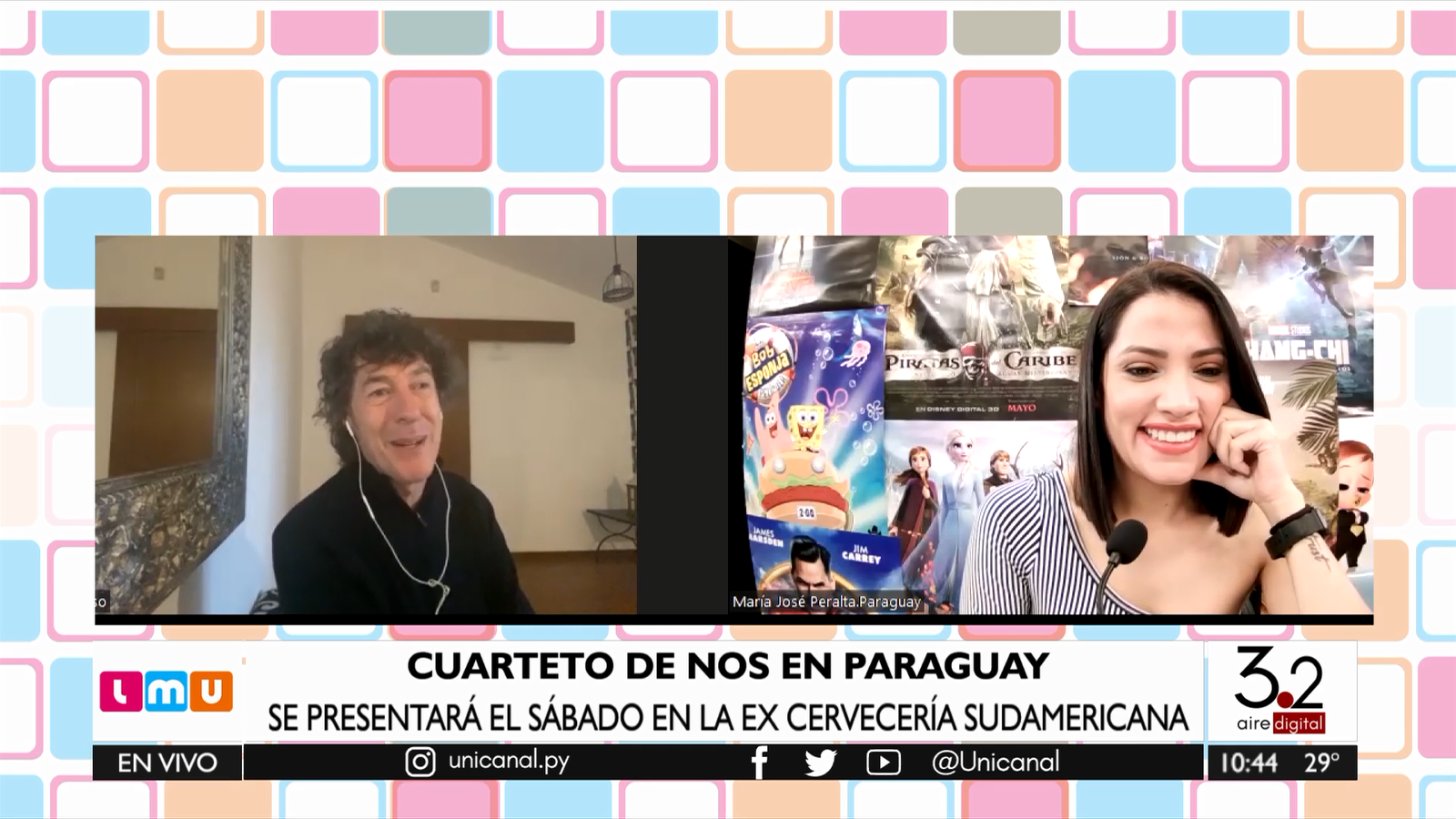 ¡Cuarteto de Nos habló en exclusiva con Majo Peralta! Foto: Captura de pantalla.