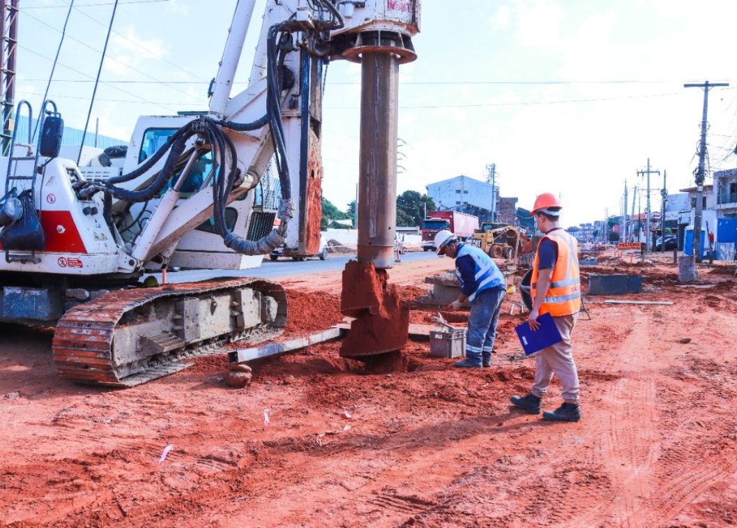 Túnel de Tres Bocas: concluyó la construcción de los 2.176 pilotes
