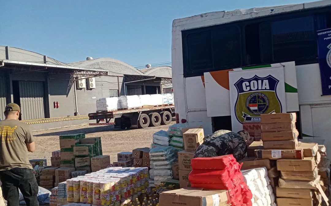Incautan ómnibus con mercaderías de contrabando