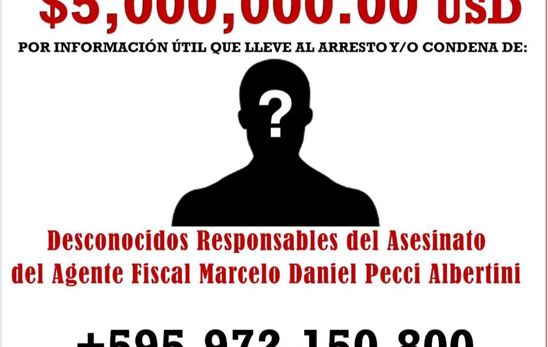 EE.UU. ofrece recompensa de US$ 5 millones por información «útil» sobre responsables del asesinato de Pecci