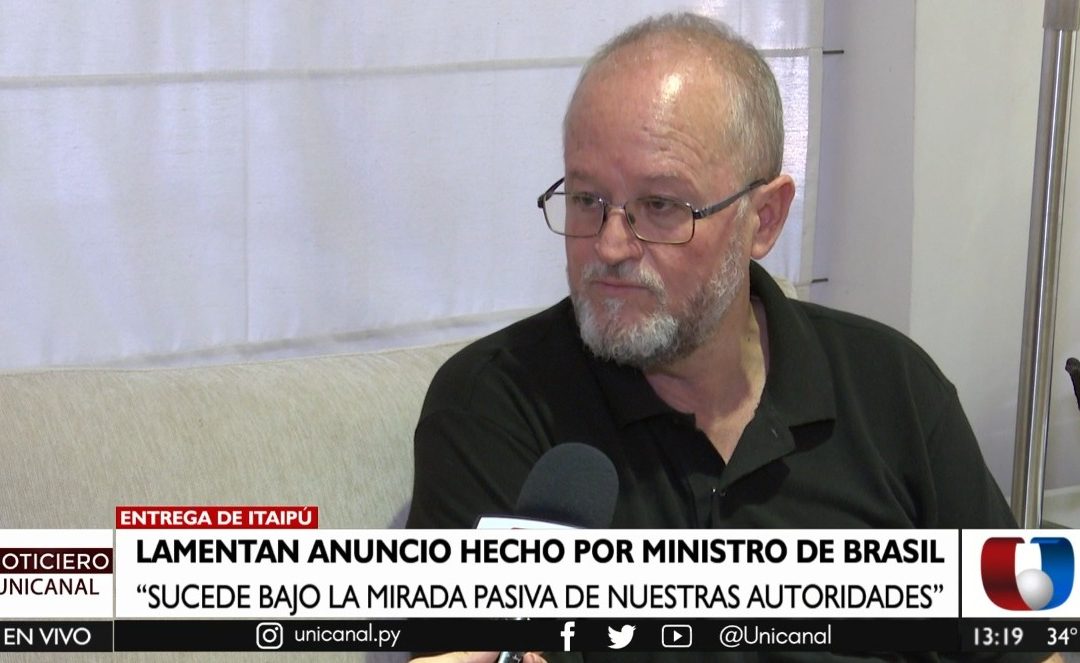 Tarifa de Itaipú: “Es muy grave la inacción de nuestras autoridades”, afirma Cáceres