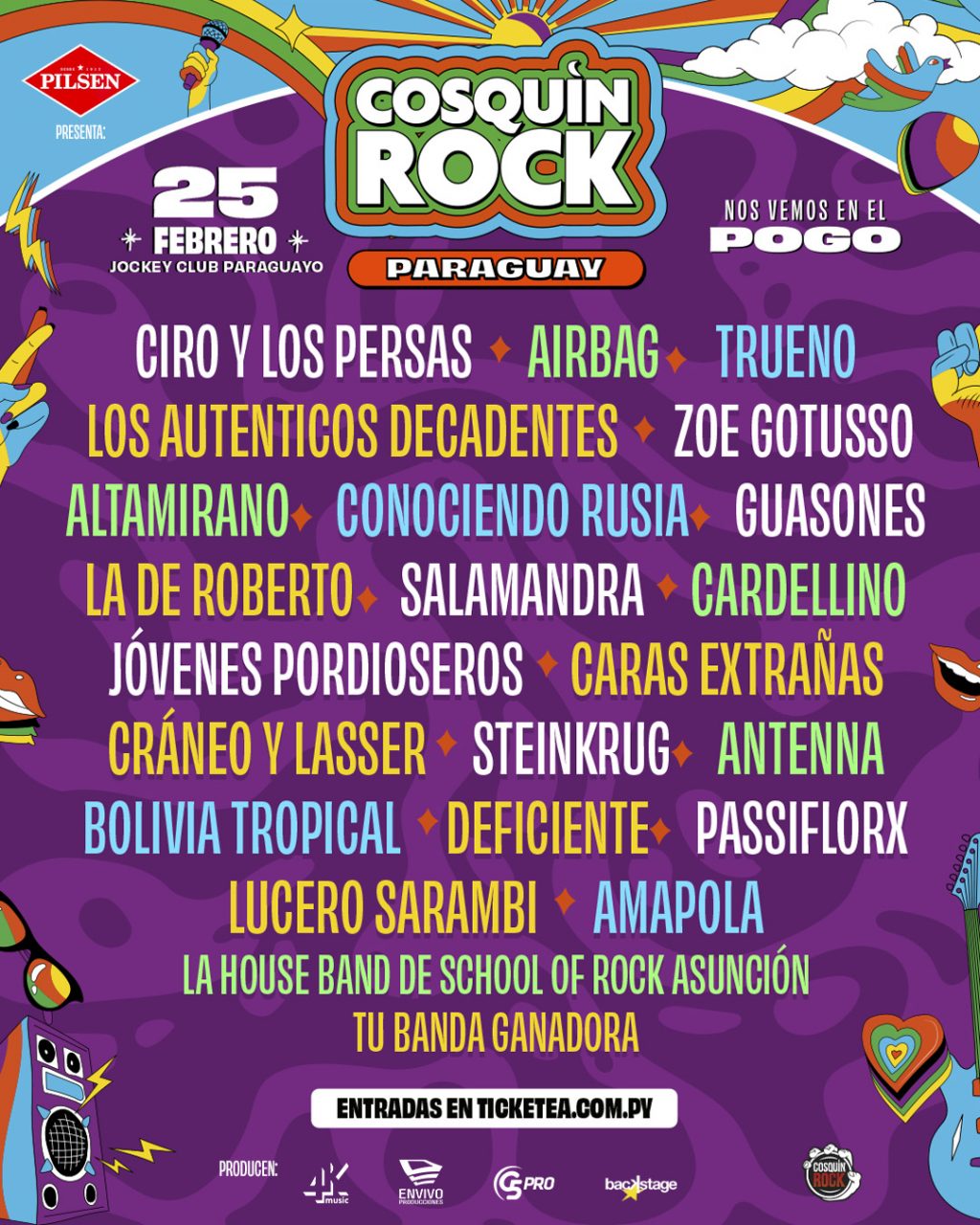 ¡vuelve El Cosquín Rock A Paraguay Conocé La Grilla Completa Unicanal 5448